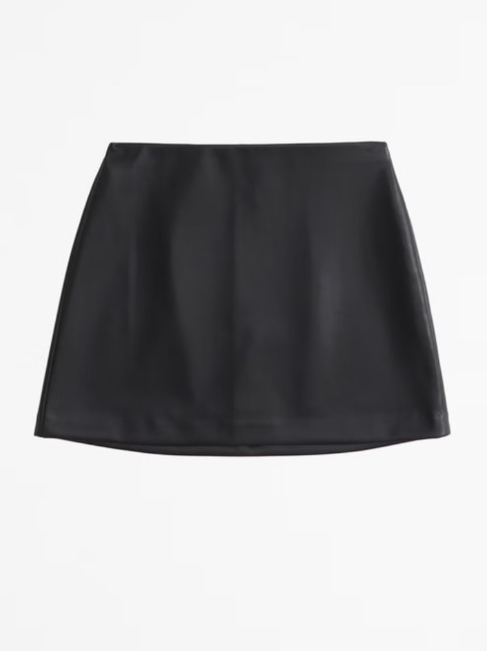 Abercrombie Scarlett vegan leather mini skort black small NWT